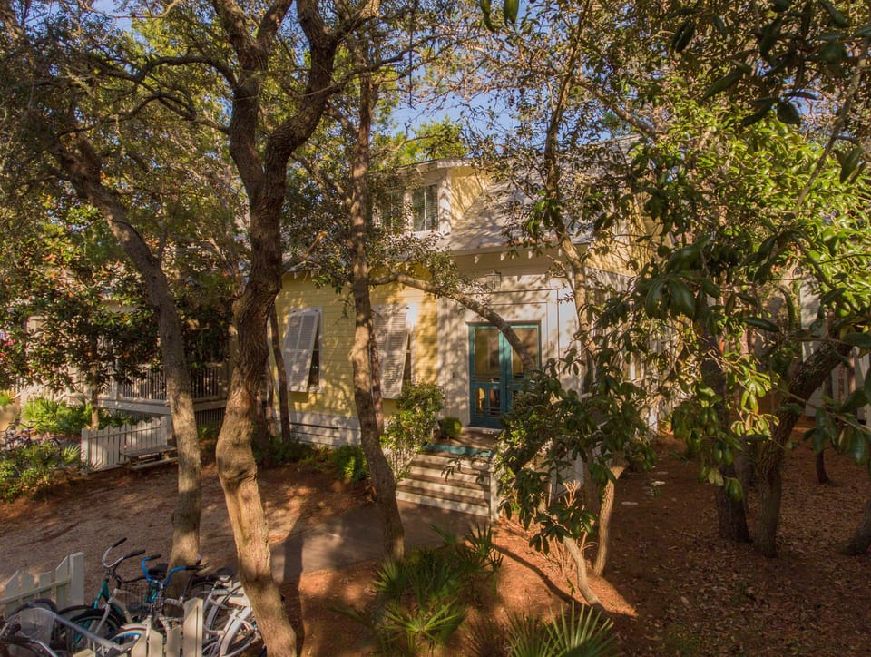 Wooded front exterior of house