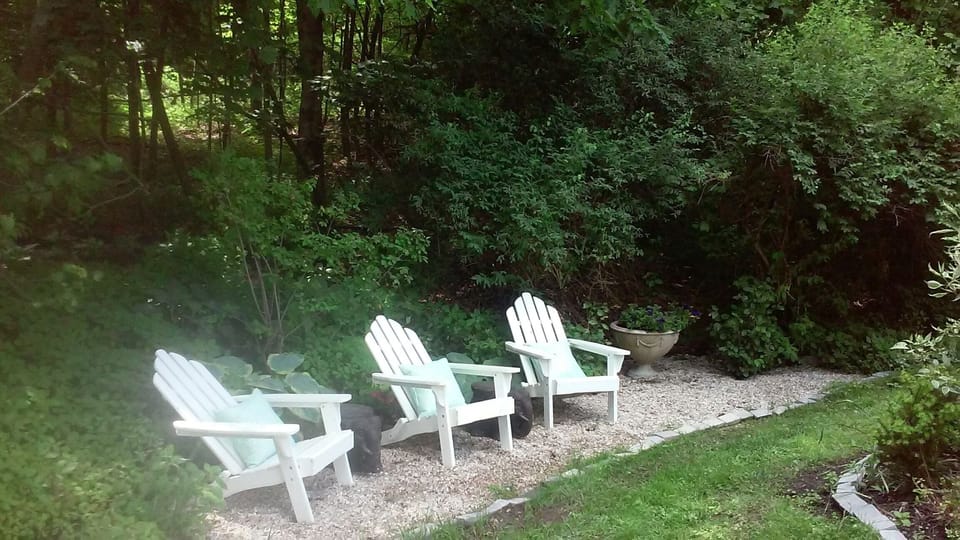 one of outdoor seating areas.
