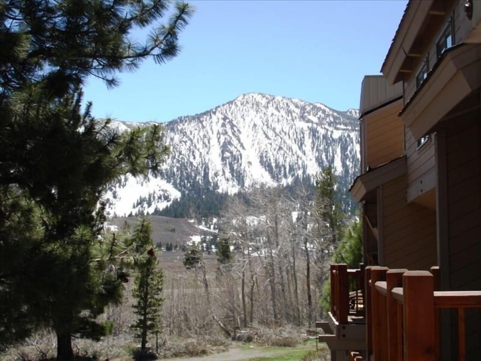 Side view from Balcony, surrounded by woods, listen to the creek flow by