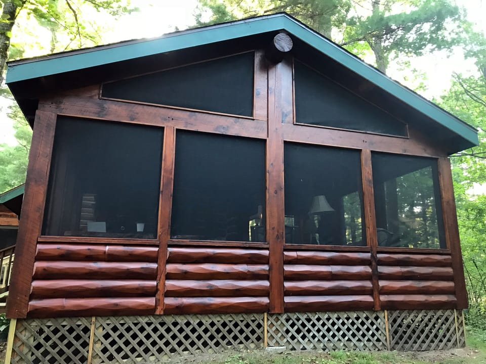 Large screened-in porch