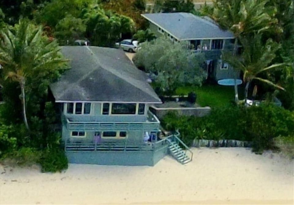 Arial view showing both houses.