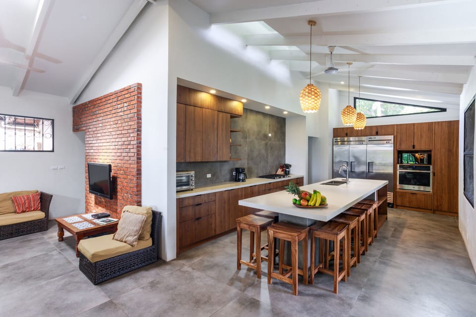 Kitchen and part of the TV room