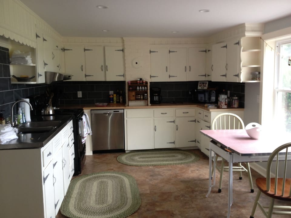 Kitchen with Stainless Refrigerator and dishwasher