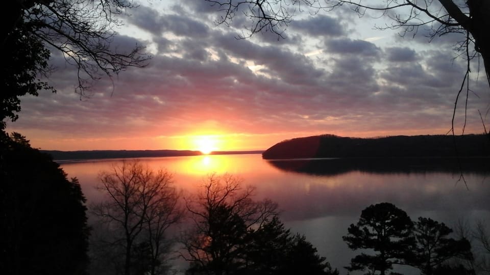 Sunrise over Pickwick Lake and the Tennessee River