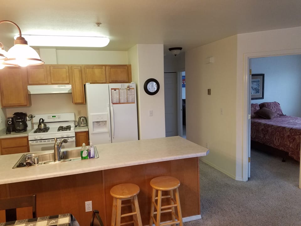 Kitchen with gas range