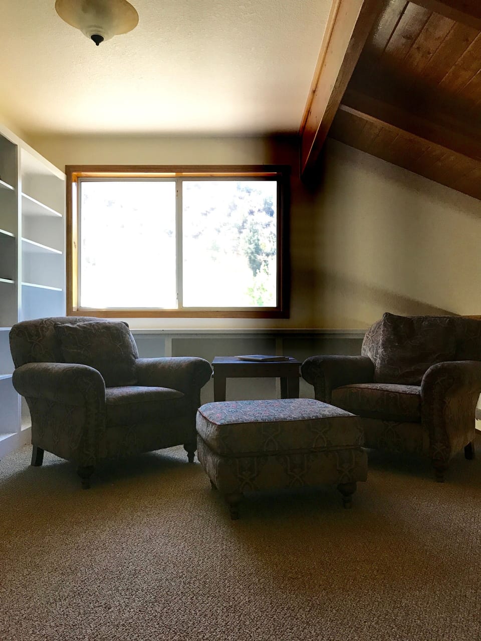 A comfortable reading nook/loft outside the master bedroom upstairs.