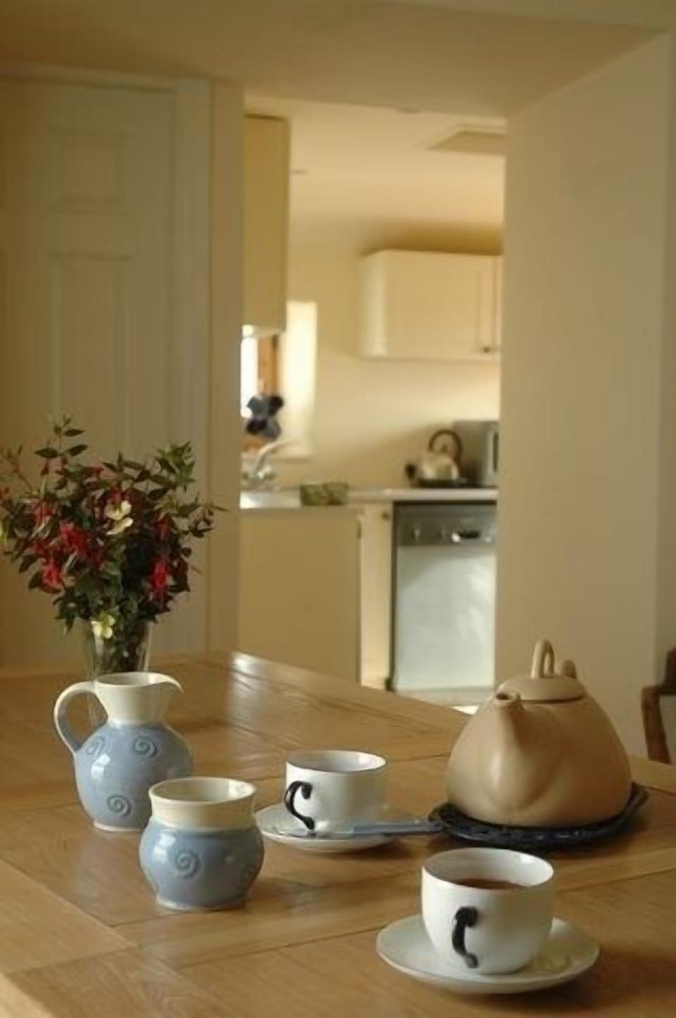 Second kitchen and dining room in cottage