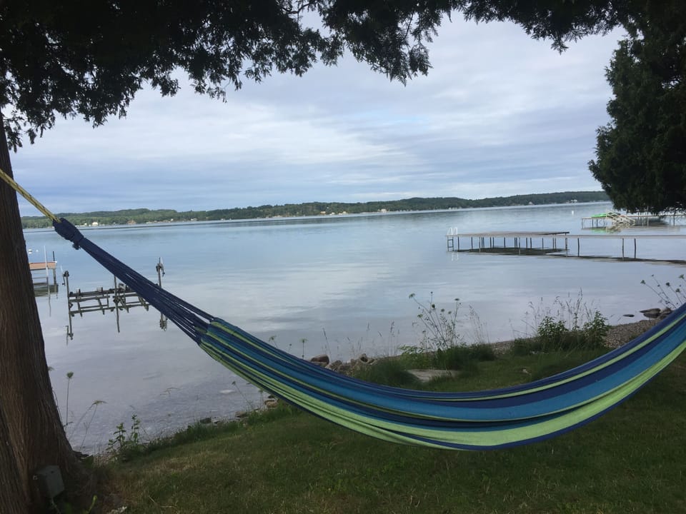 Hammock for relaxing, reading a book, and/or soaking in the beauty of the lake.