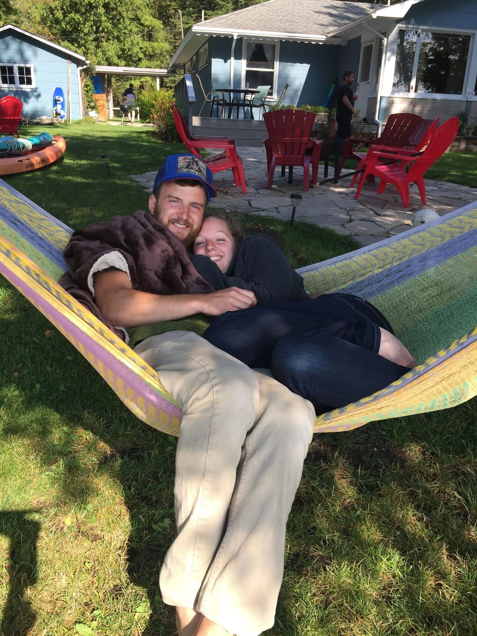 Relax on the hammock as you enjoy a lakeside view.