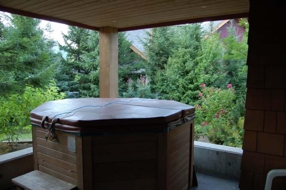 Another view looking out from the hot tub.