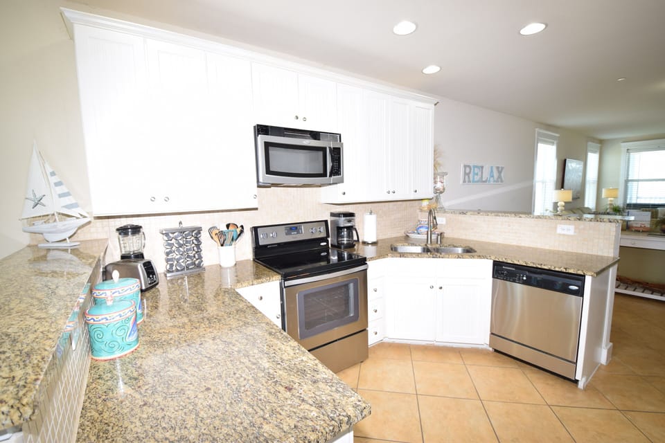 Kitchen is well stocked for all your needs during your stay.