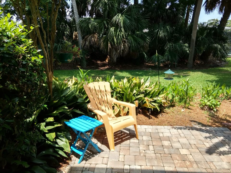 Patio at back of condo