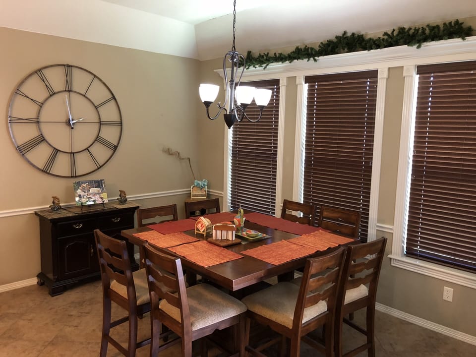 Dining Room seats eight. 