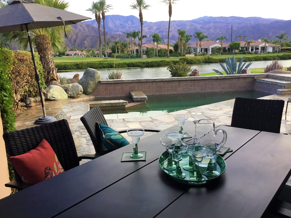 Your view from the outdoor dining table (seating for 6)
