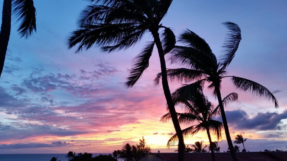 Just one of the amazing sunsets from the lanai.
