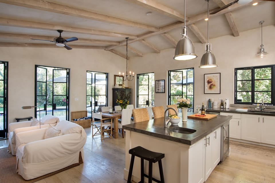 Open living/dining/kitchen