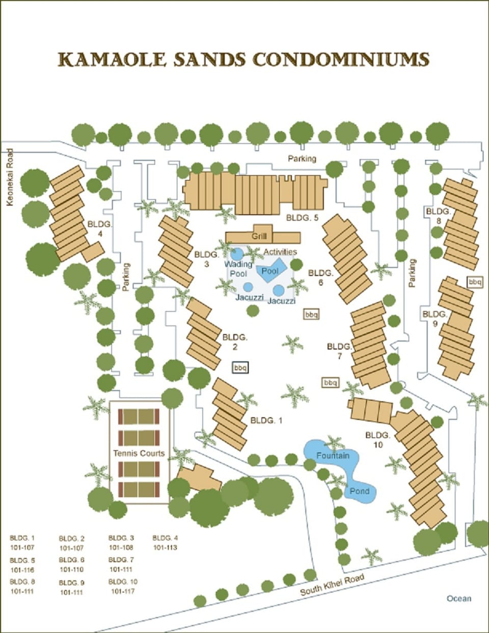 Kamaole Sands property map.
