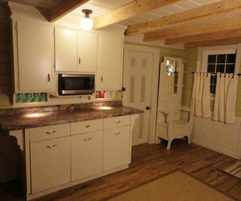 Plenty of cabinet space and task lights for the counters.