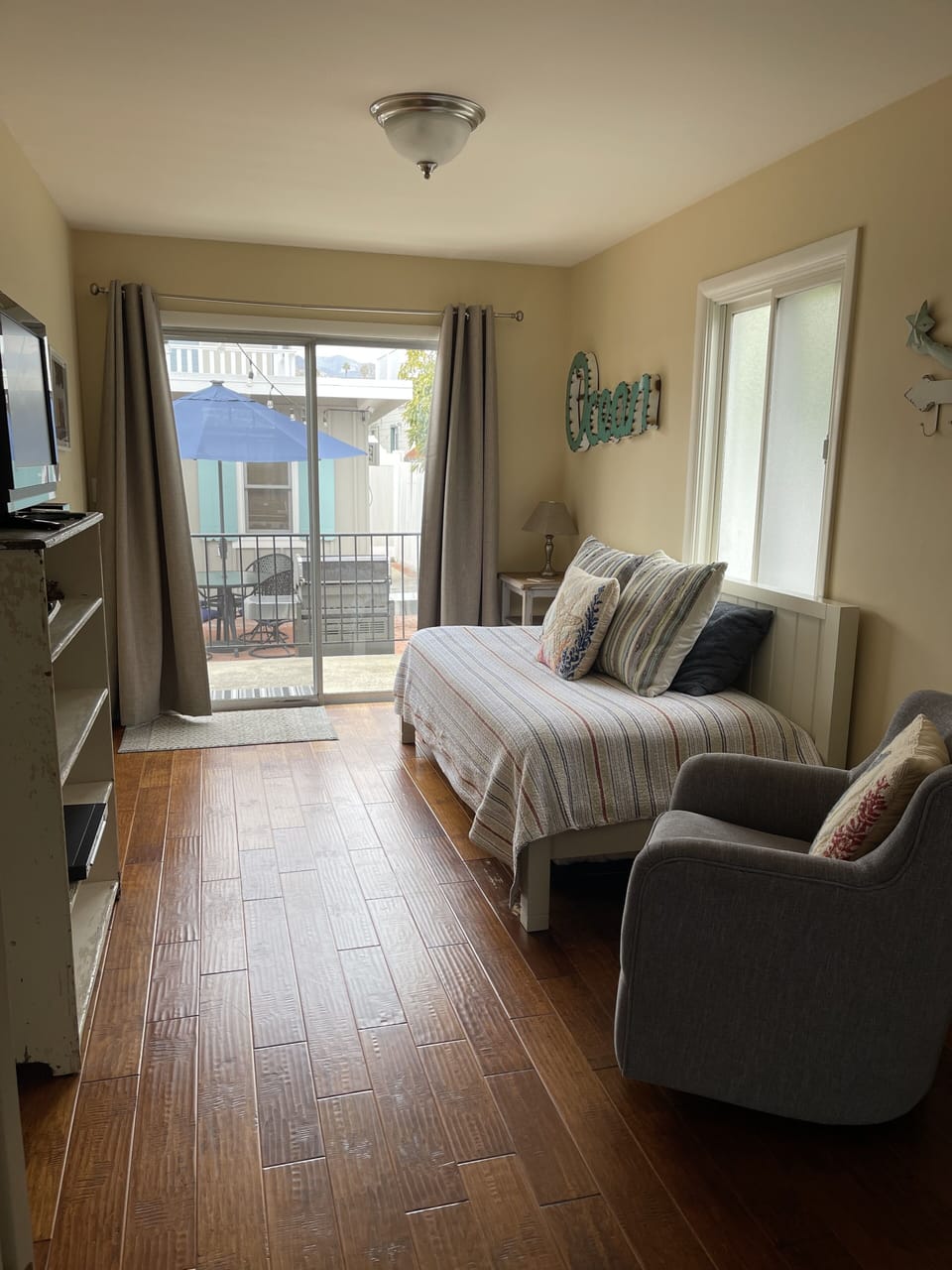 Den downstairs off kitchen. Doubles as second TV room and private sleeping room.
