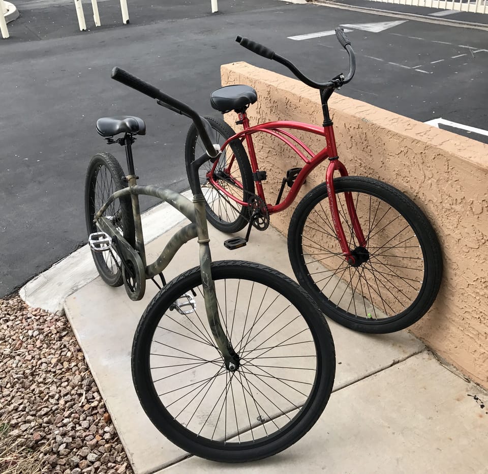Two cruisers available with miles of paths nearby!