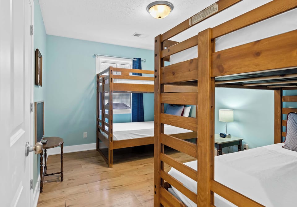 Two bunked beds room (4 total twin beds), with closet (Bedroom 7 of 7)