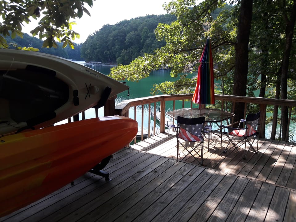 back yard with water front