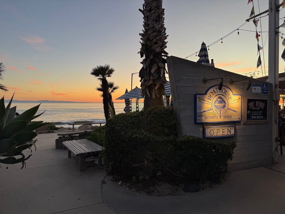 Lots of great beachside restaurants with amazing views in Santa Barbara