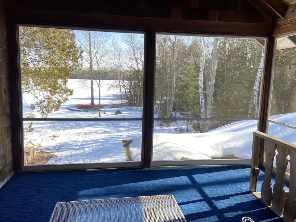 Views of Kangaroo Lake from 2nd floor screened sitting/sleeping porch