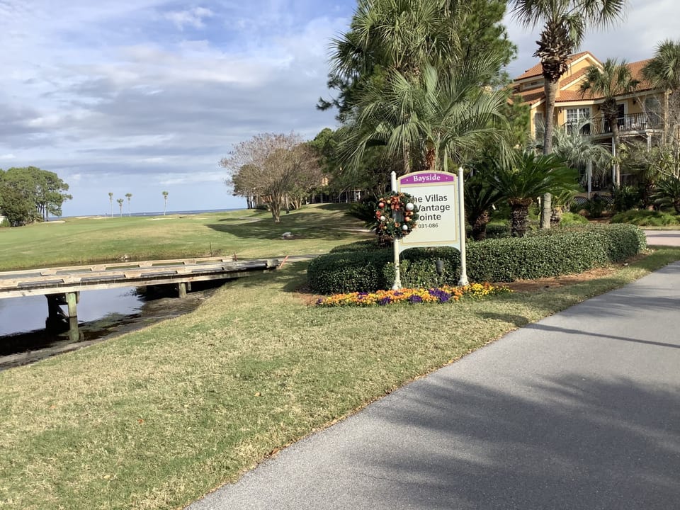 View of Bay and Golf Course as well as the pond