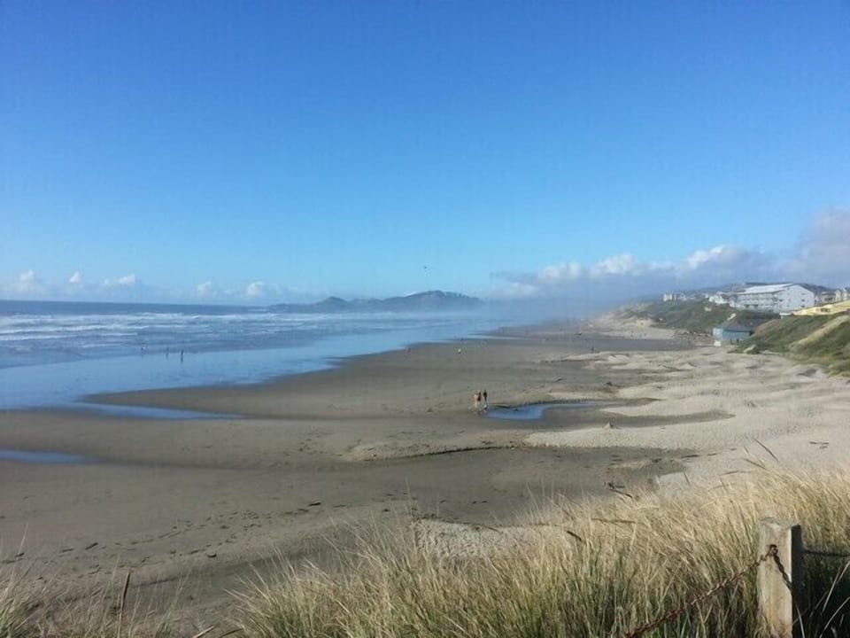 View from Don Davis Park looking toward Yaquina Head. Steps away.