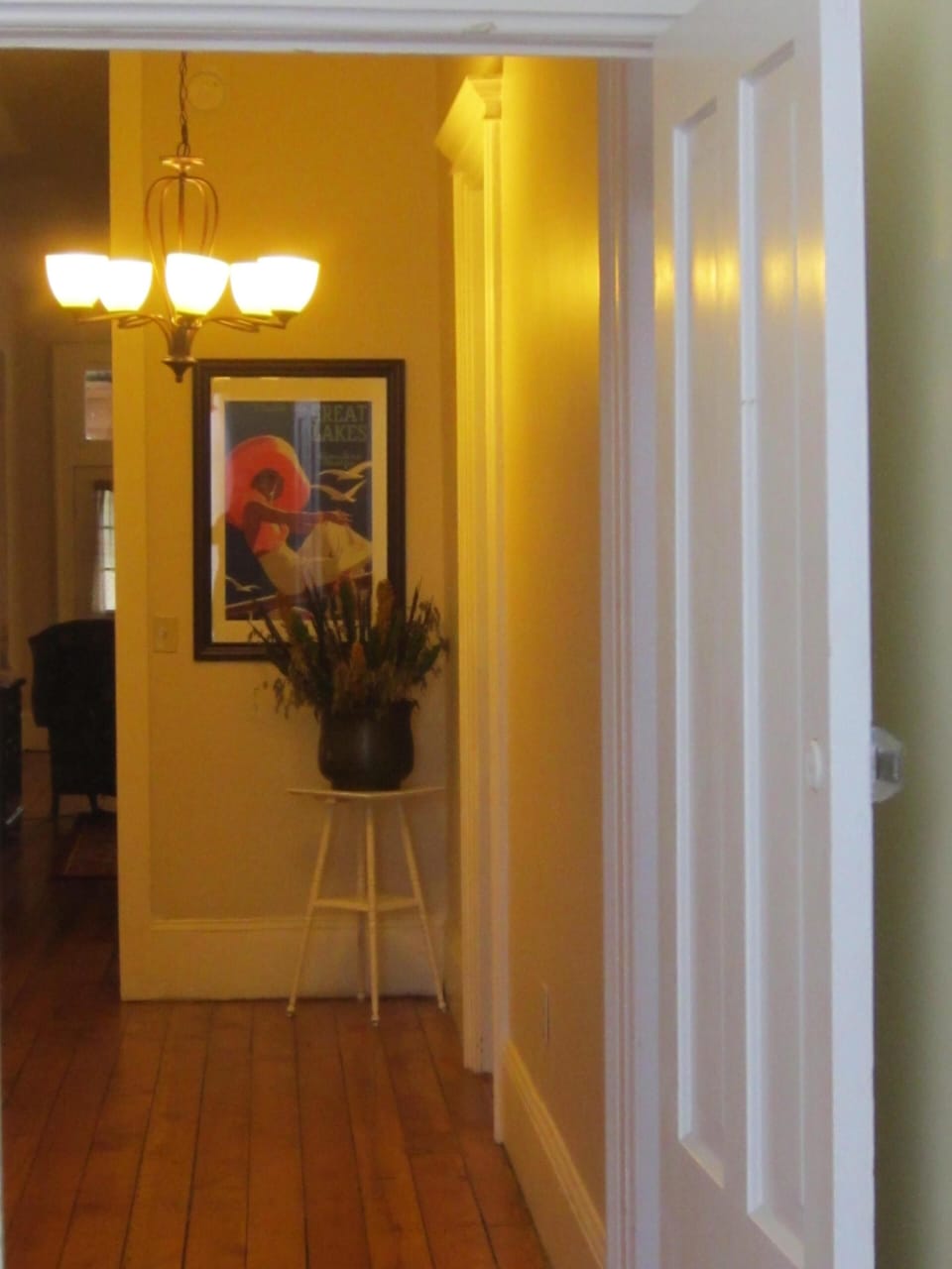 Hallway leading from bedrooms to living area