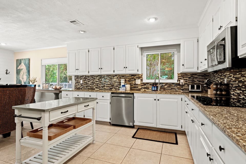 Fully equipped kitchen with ample counter space