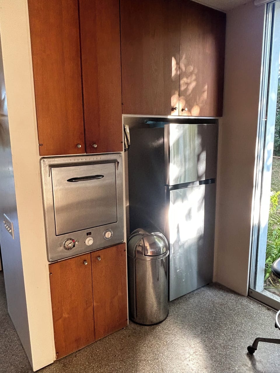 kitchen with fridge and oven