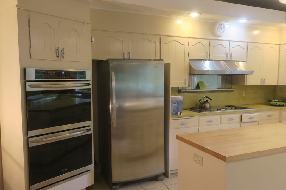 Large, equipped kitchen with double oven