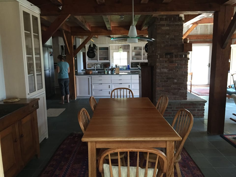 View of dining room area from sun room