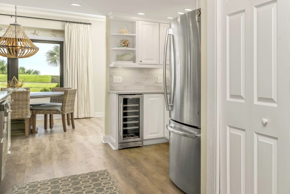 Wine cooler and all new stainless steel appliances