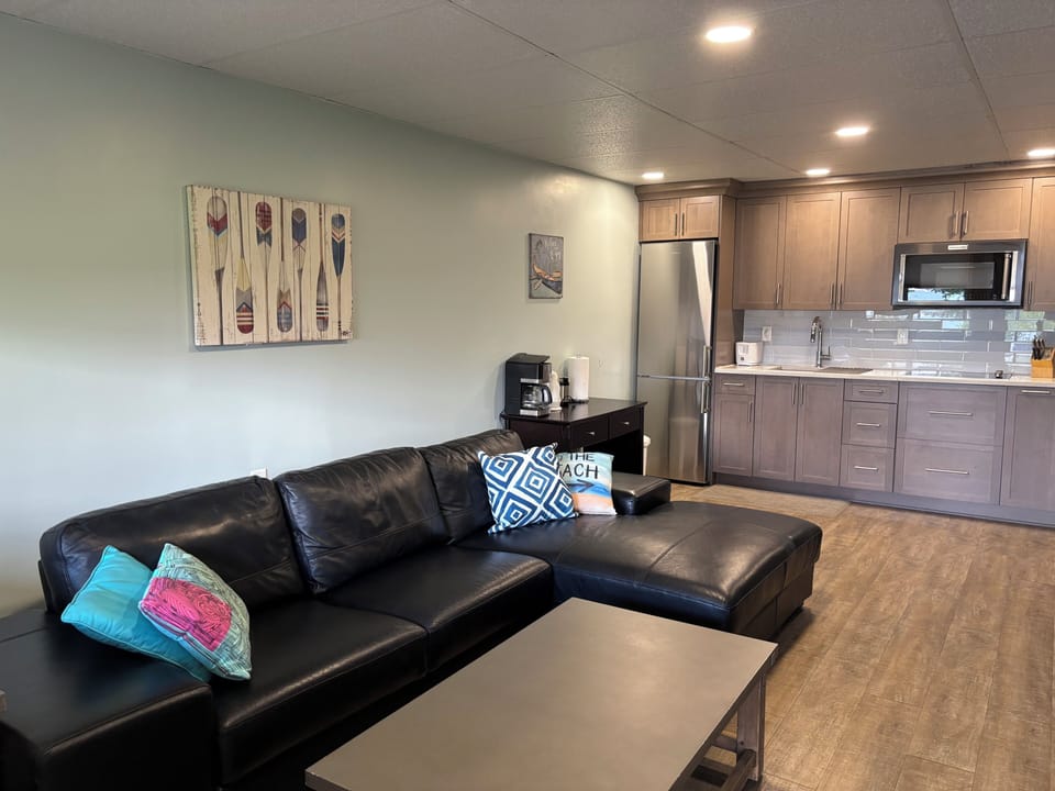 Lower suite with kitchenette.