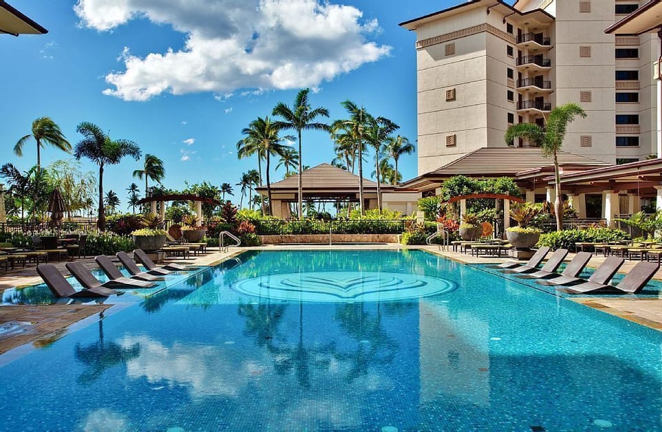 The lap pool and hot tub