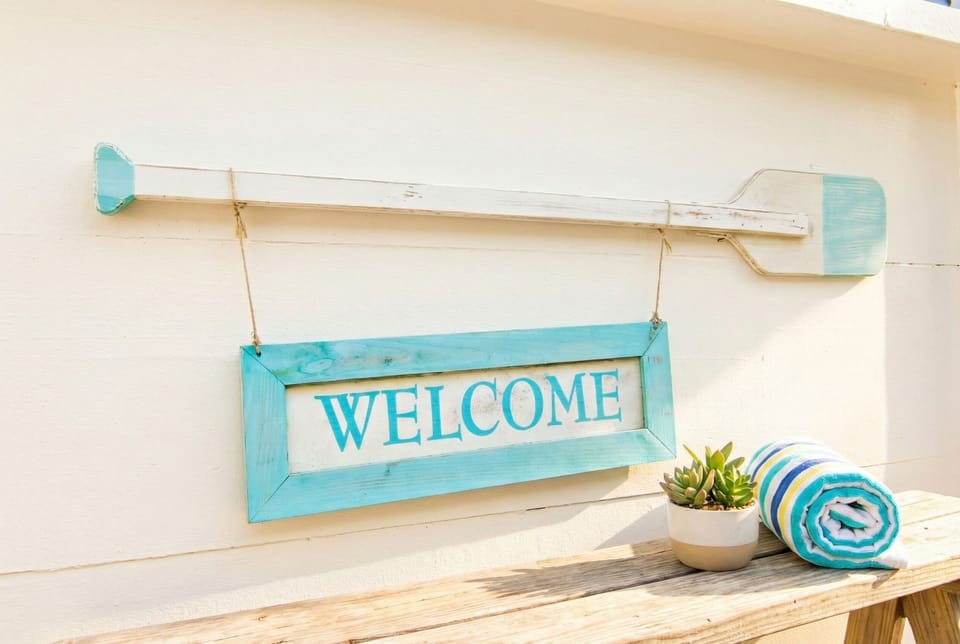 Warm coastal welcome with thoughtful guest touches
