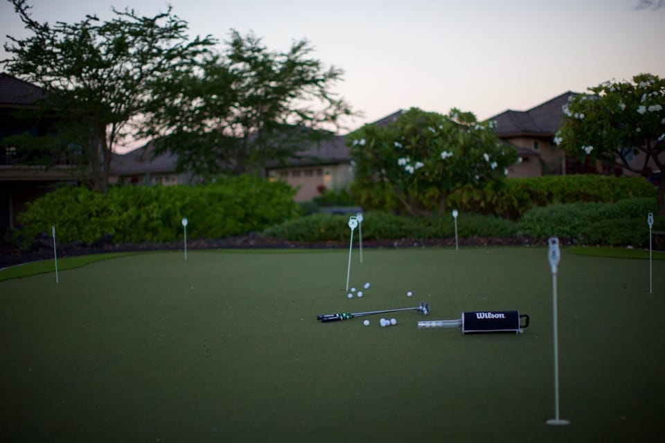 KaMilo putting green, short walk from condo