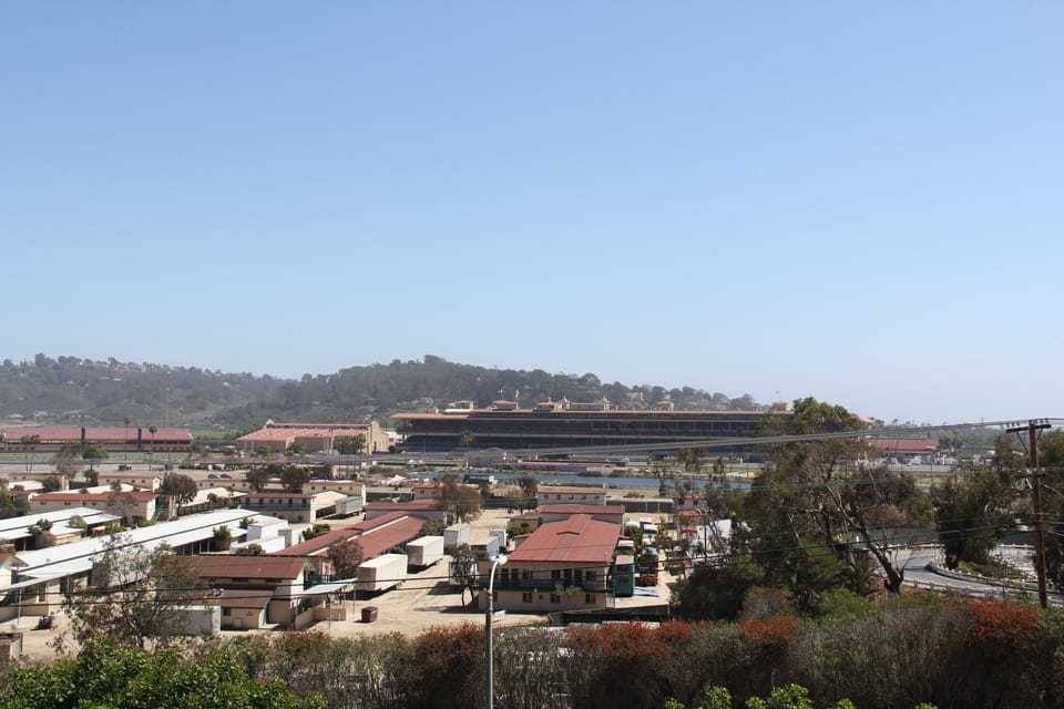 Southern View of Racetrack from patio and 2nd floor dining and living 