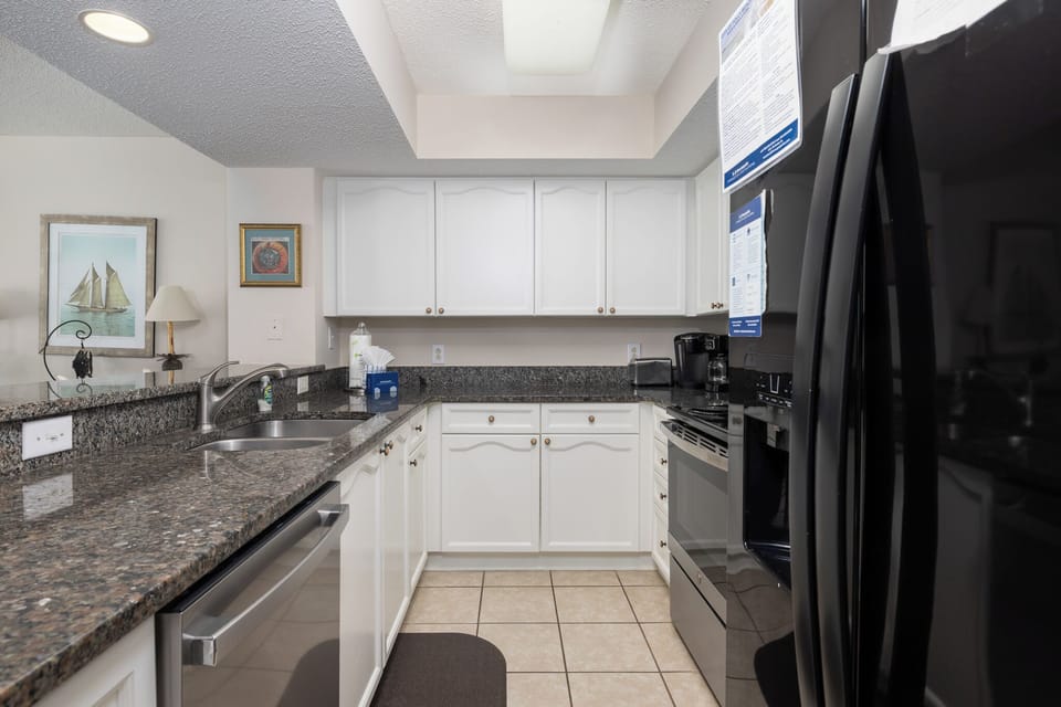 A fully-equipped kitchen is ready for mealtime