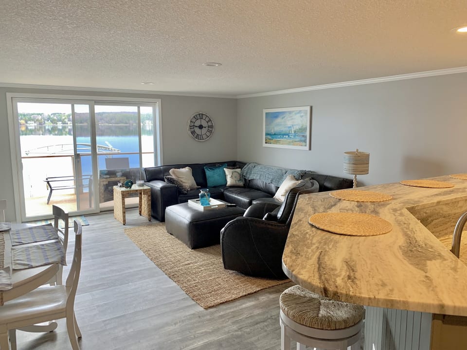 Open Concept first floor overlooking Lake Charlevoix