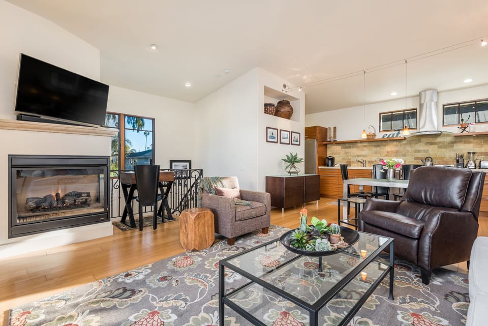 Great room complete with gas fireplace for cozy cool nights