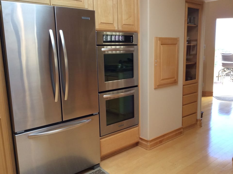 Gourmet Kitchen with stainless steel appliances.