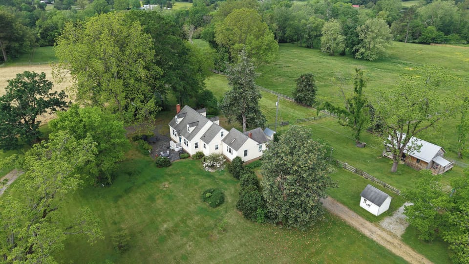 You'll be staying in the main house of Clover Hill Farm's 110 acres. 
