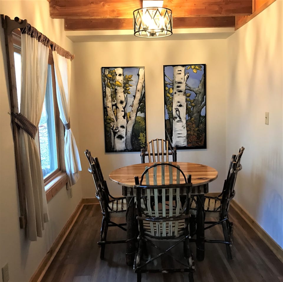 Downstairs bedroom dining nook 