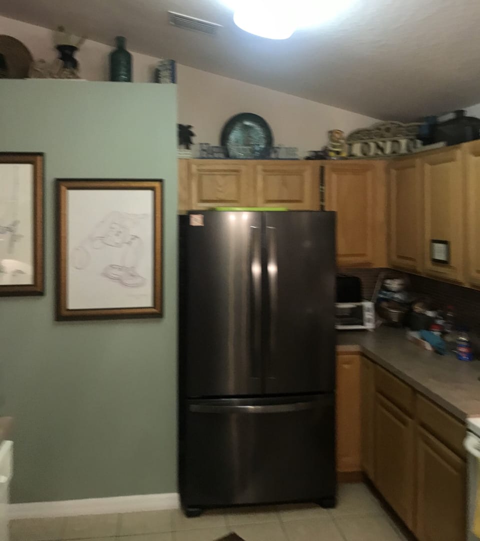 Great fridge with water dispenser and ice maker. 