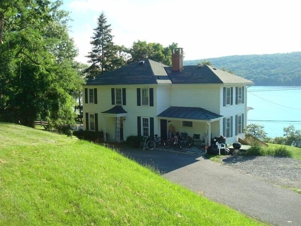 Our spacious home sits on nearly an acre of land, rare for the lake.