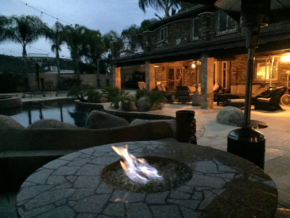 Poolside in the evening